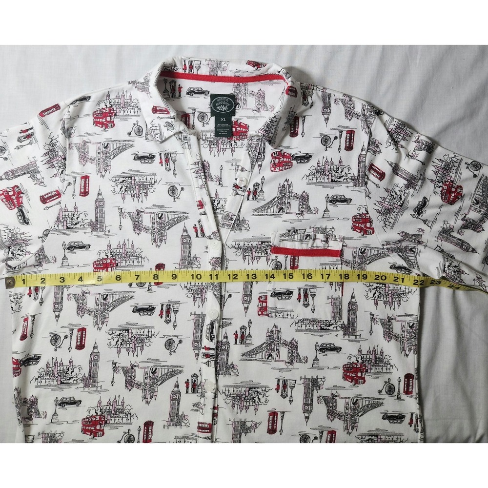Laura Ashley Nightshirt Gown PJs XLARGE London Theme Designs Cotton Blend - Picture 3 of 5